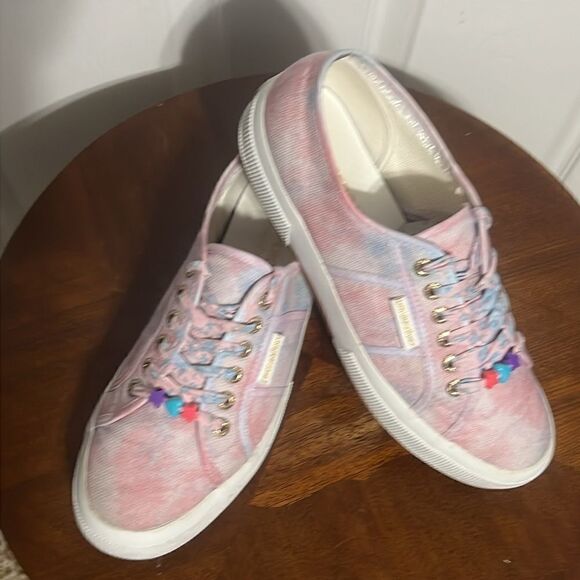 🔥 SUPERGA x LoveShackFancy Canvas Classic Sneaker Cotton Candy Sz 9.5 -PERFECT - Picture 3 of 13